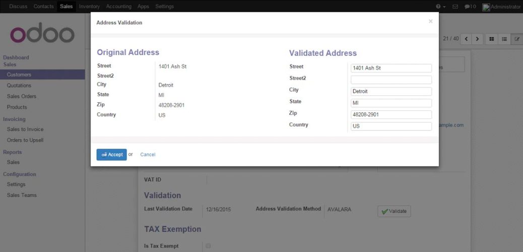 Configure Customer Address Configure Customer Address