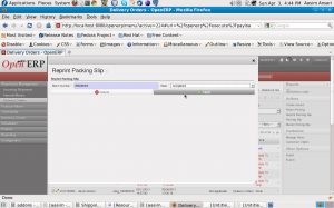 Odoo ERP Reprint Packing Slip