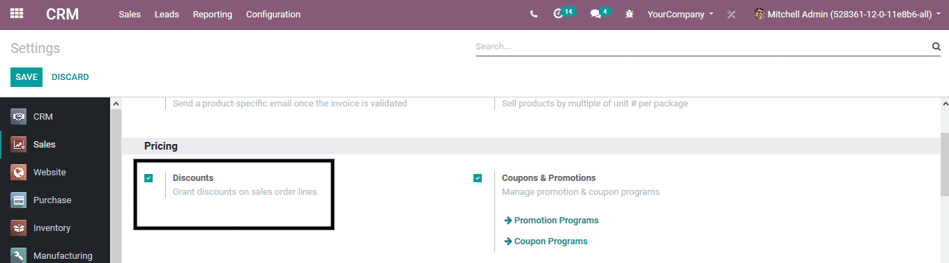 odoo sales management