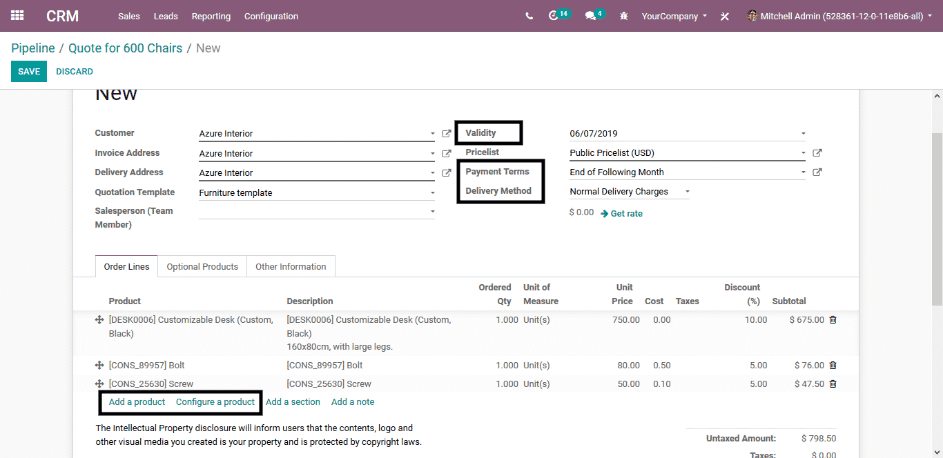 odoo sales management