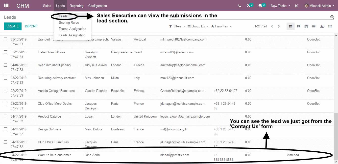 Odoo CRM