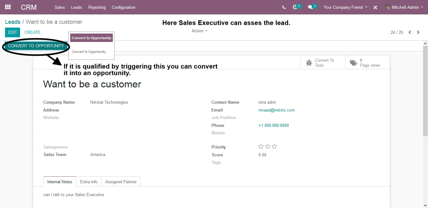 Odoo CRM