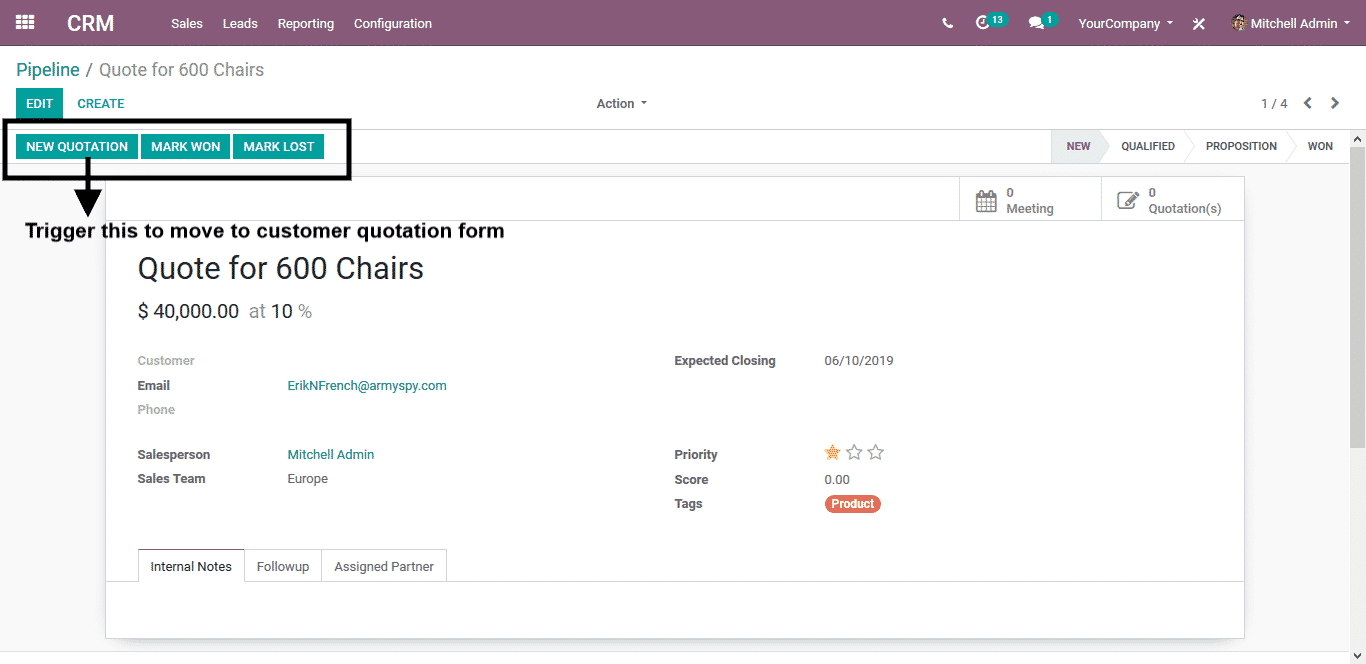 odoo sales management