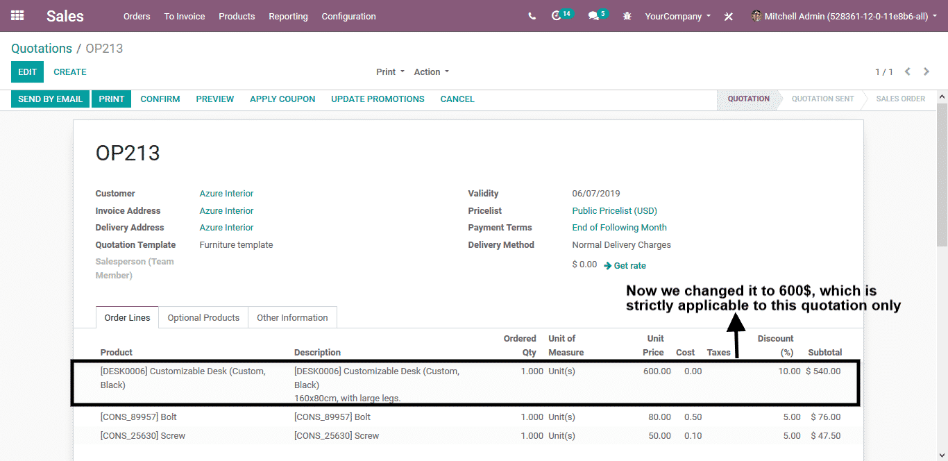 odoo sales management