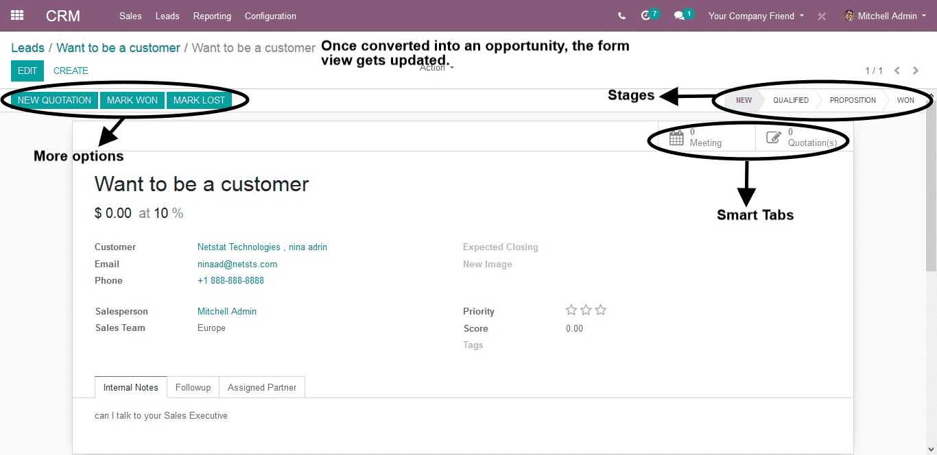 Odoo CRM