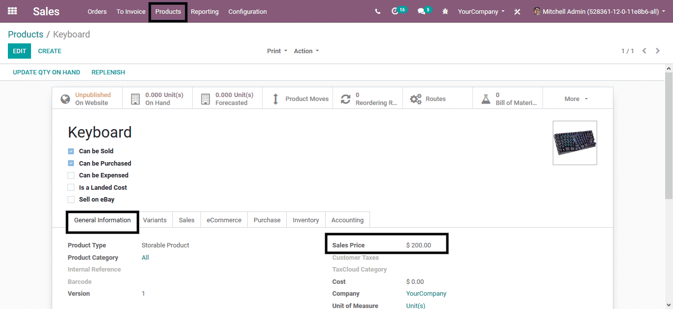 odoo sales management