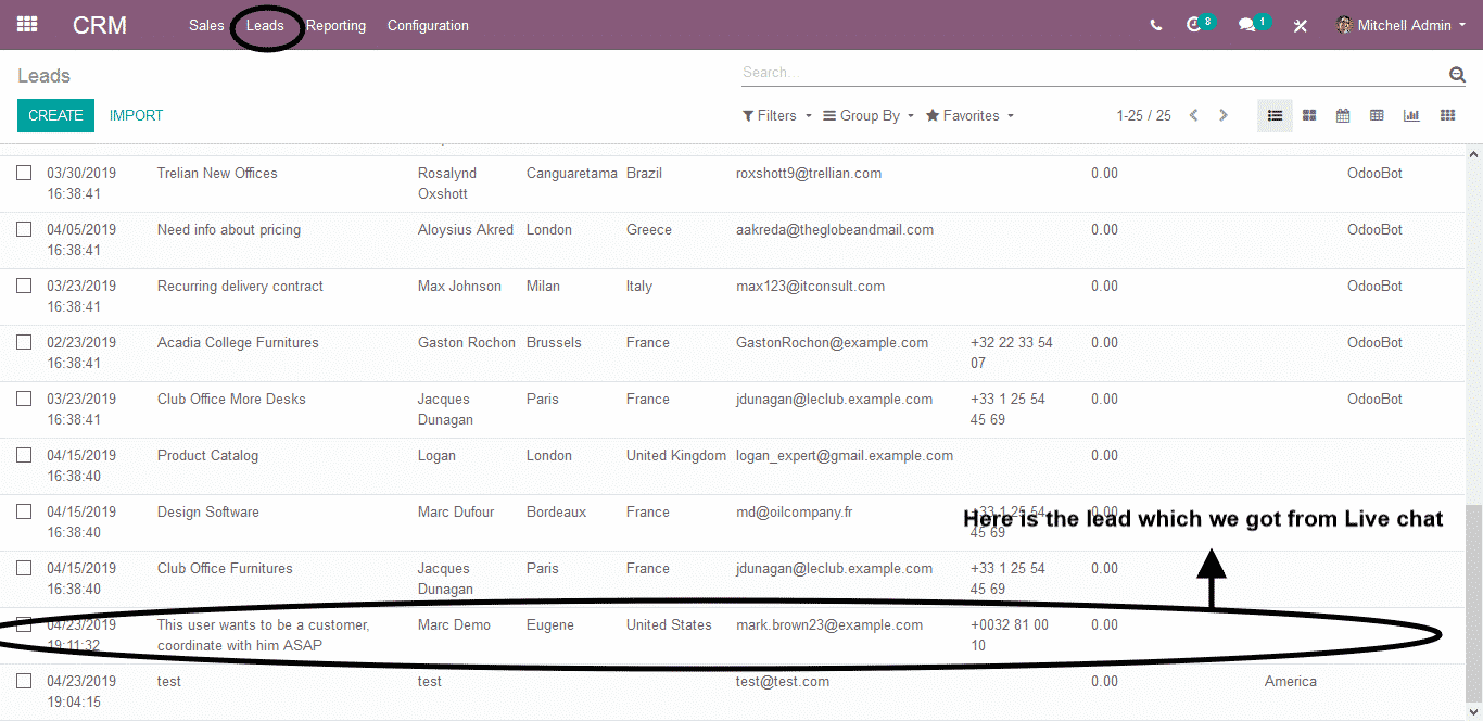 Odoo CRM