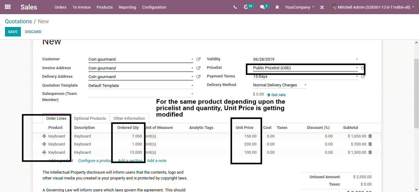 odoo sales management