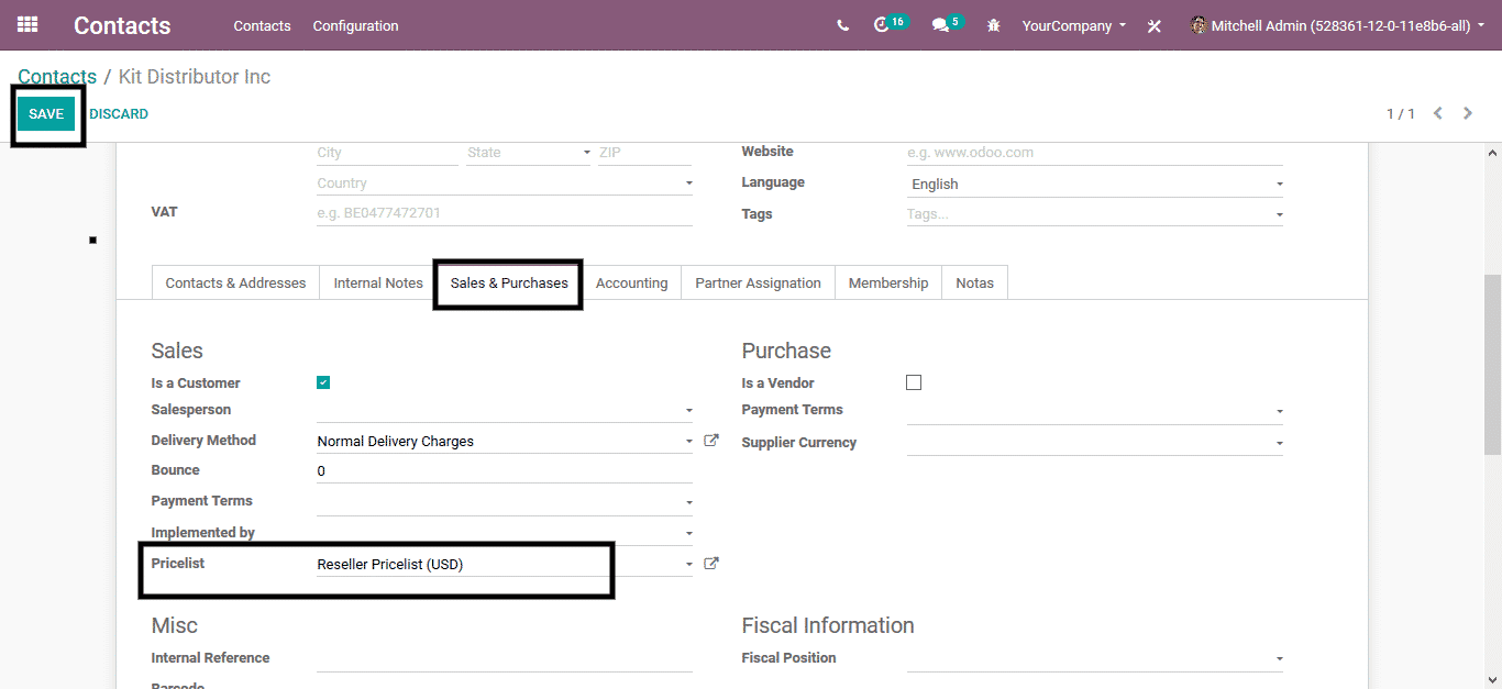 odoo sales management