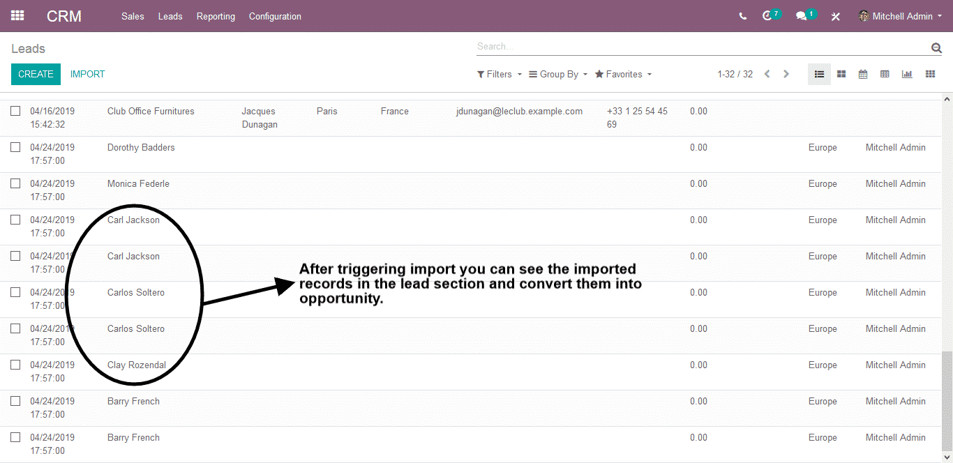 Odoo CRM