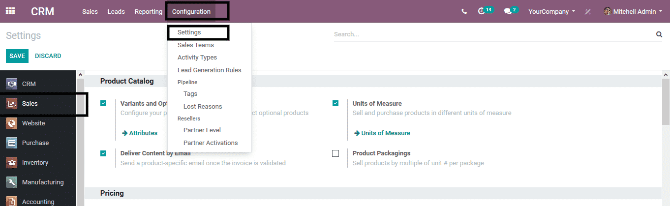 odoo sales management