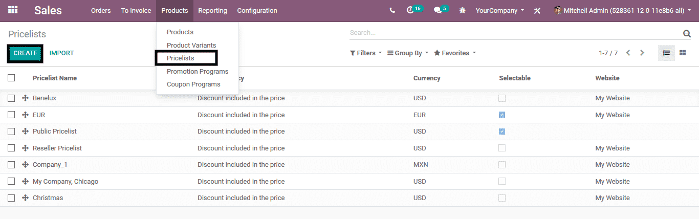 odoo sales management