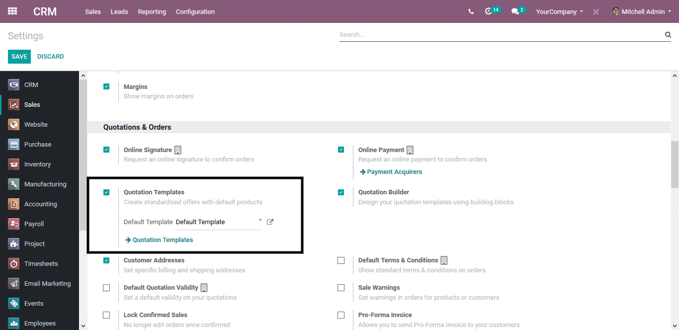 odoo sales management