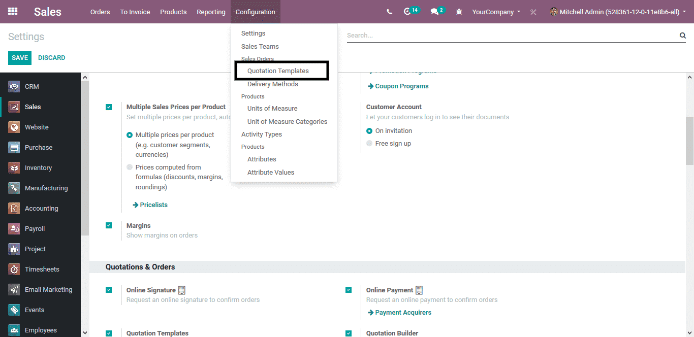 odoo sales management
