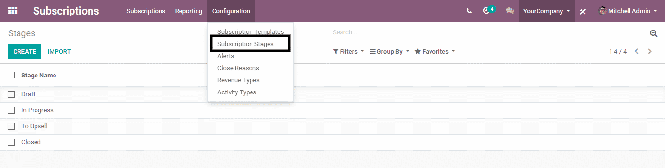 Odoo Subscription