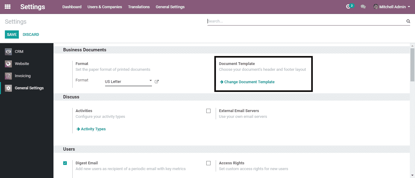 odoo invoicing