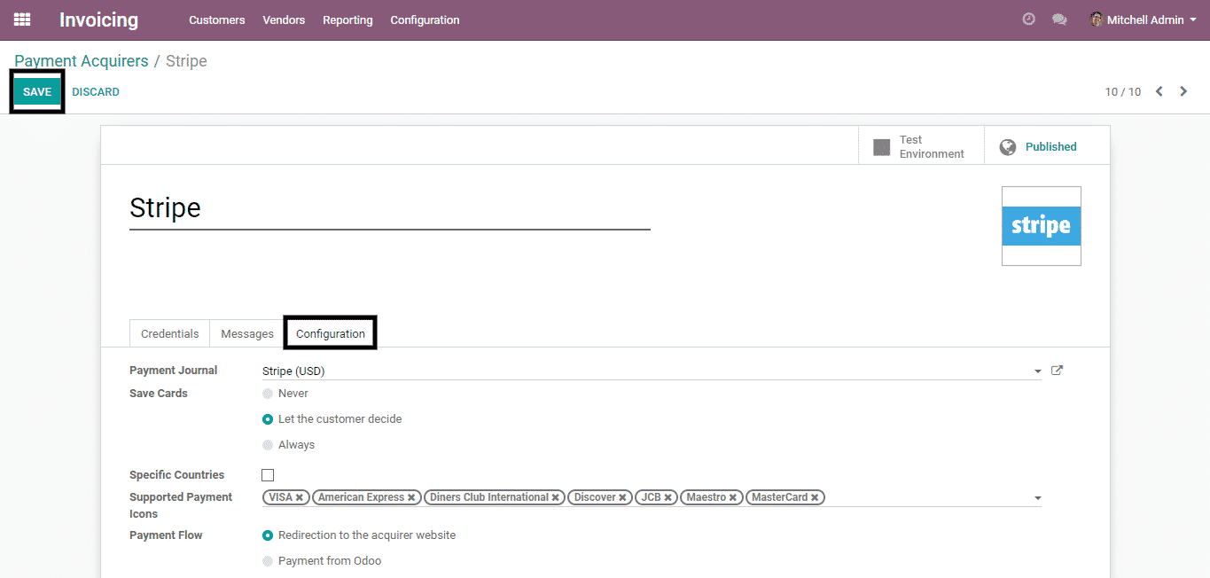odoo invoicing
