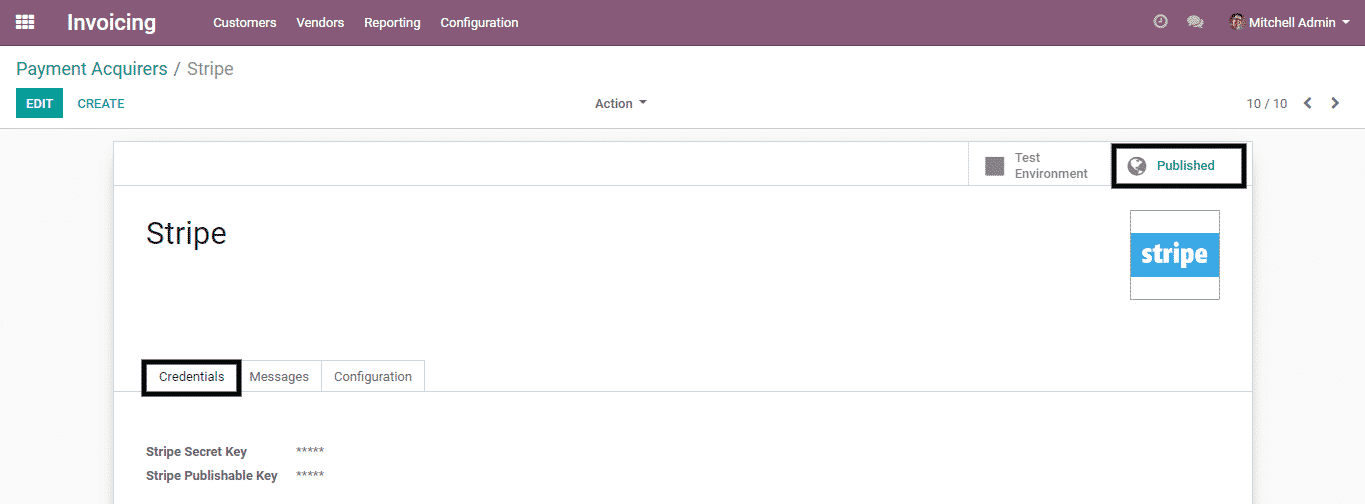 odoo invoicing
