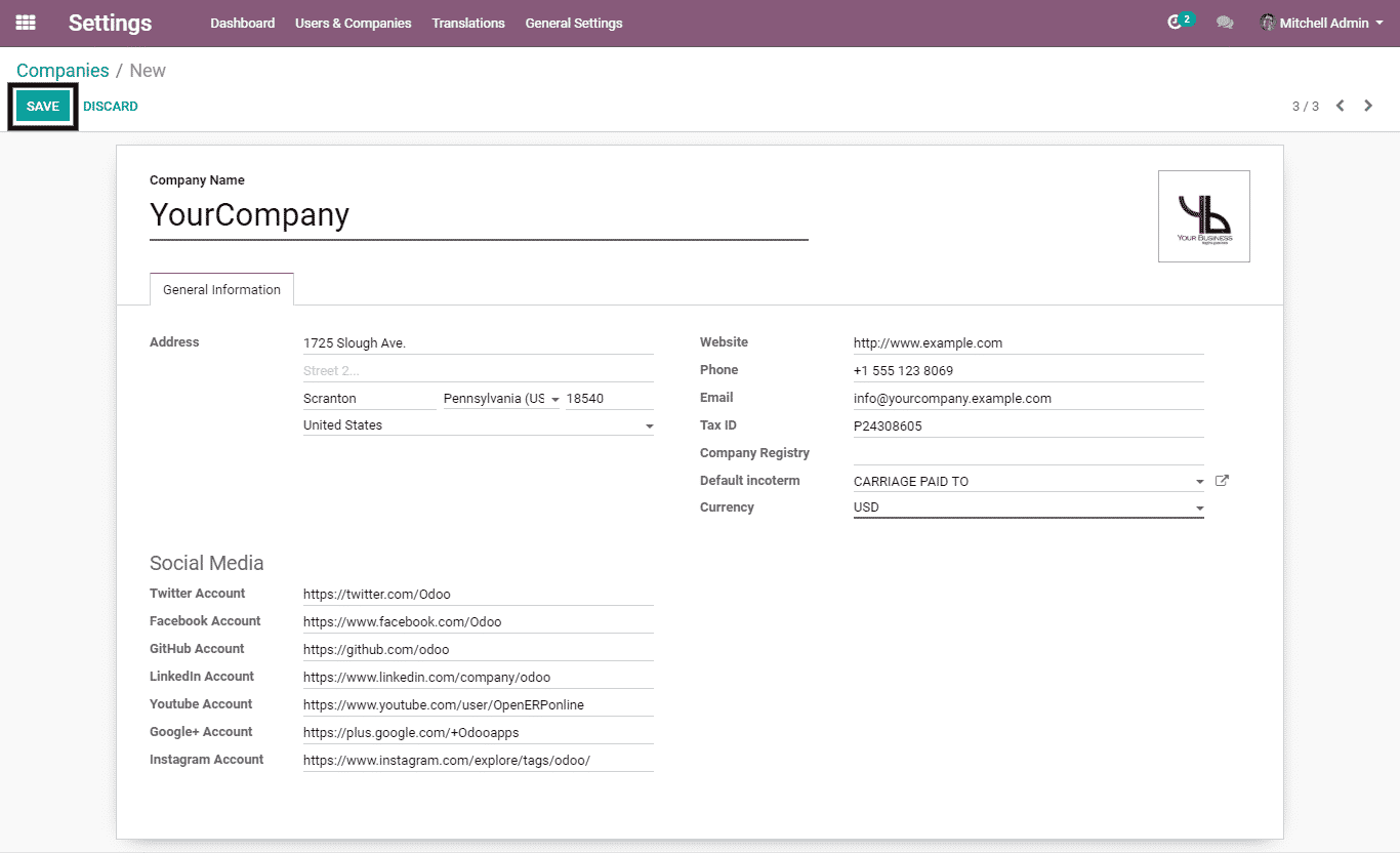 odoo invoicing