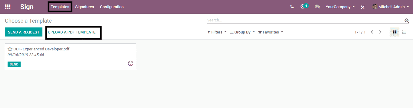 Odoo signature