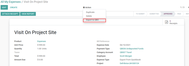 Odoo quickBooks integration