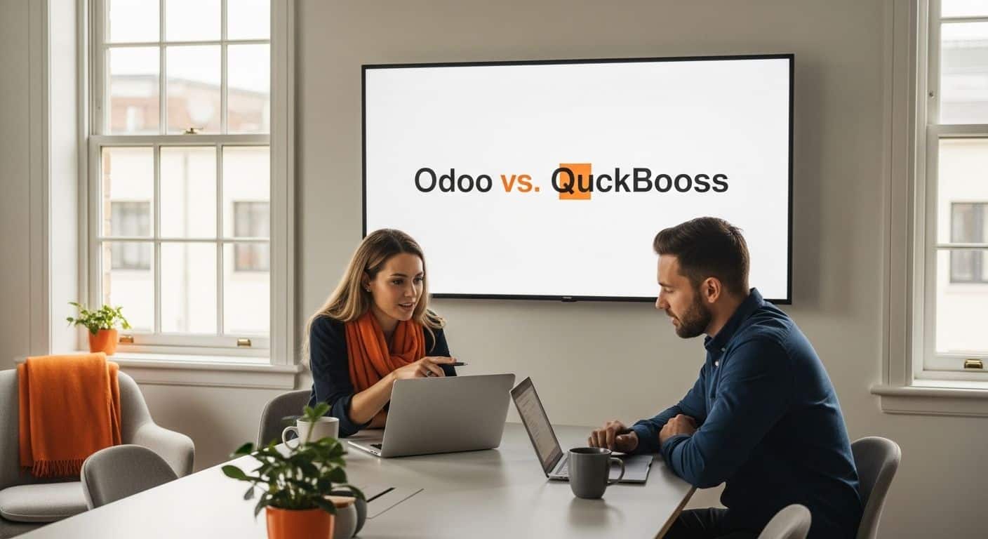 Odoo vs QuickBooks business meeting
